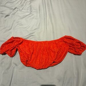 Orange Off-Shoulder Top